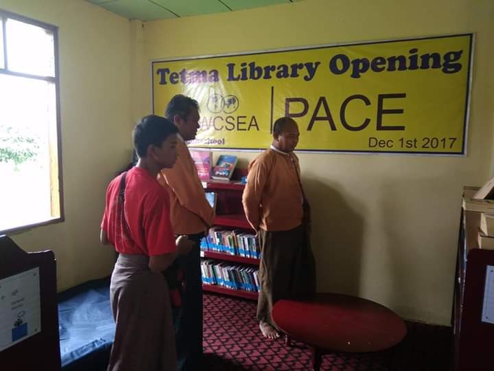 Burma ministers from the education department paid a surprise visit to the PACE donated library