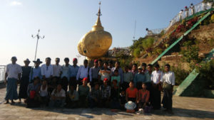 The 100 School's Crew takes a Break visit the beach on the Andaman Sea and Myanmar's famous Golden Rock