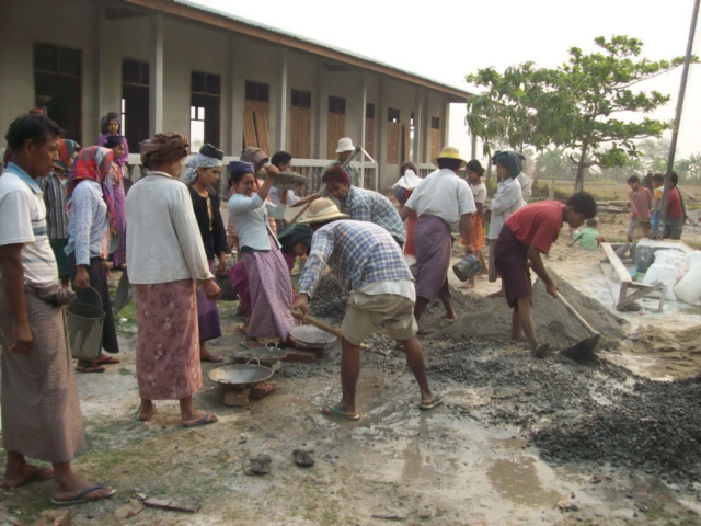 Build schools in Burma Myanmar - Building Middle school in Kwaye Ye Kone - Mandalay Division - 100schools, UK registered charity