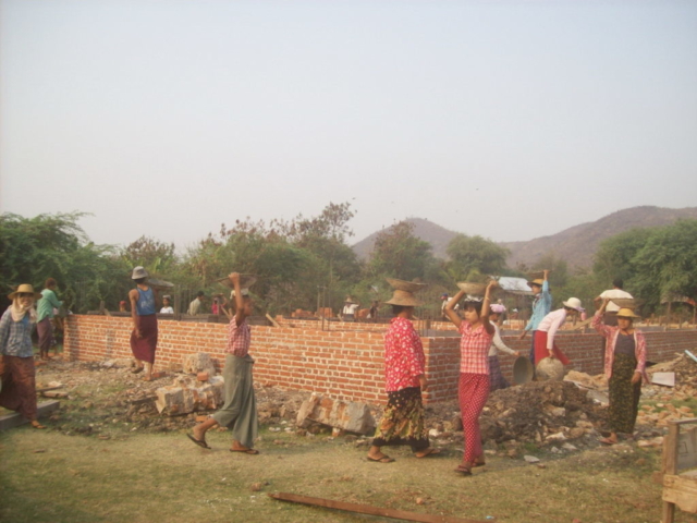 Build schools in Burma Myanmar - Building Primary school in Mae Khin Kone - Mandalay Division - 100schools, UK registered charity