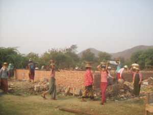 Build schools in Burma Myanmar - Building Primary school in Mae Khin Kone - Mandalay Division - 100schools, UK registered charity