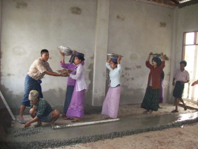 Build schools in Burma Myanmar - Building Primary school in Mae Khin Kone - Mandalay Division - 100schools, UK registered charity