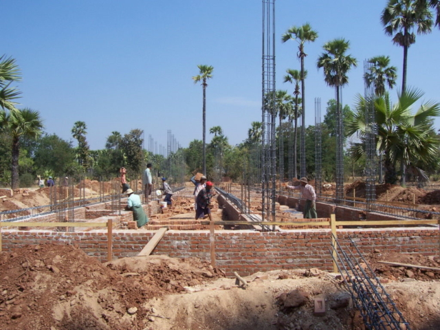 Build schools in Burma Myanmar - Building High school in Tetma - Mandalay Division - 100schools, UK registered charity