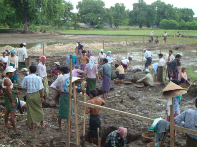 Build schools in Burma Myanmar - Building Middle school in Hti Hlaing - Sagaing Division - 100schools, UK registered charity