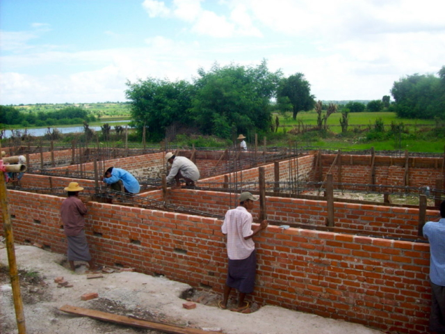 Build schools in Burma Myanmar - Building Middle school in Hti Hlaing - Sagaing Division - 100schools, UK registered charity