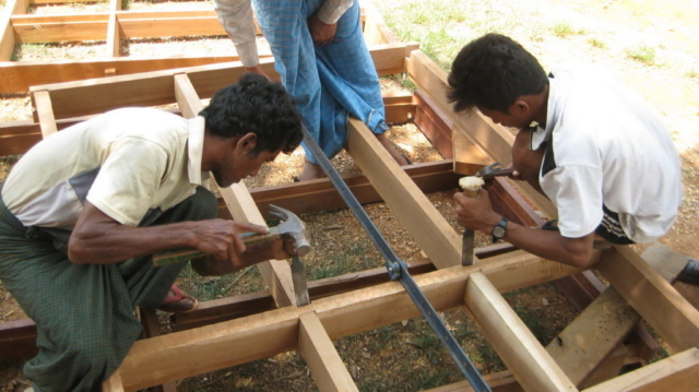 Build schools in Burma Myanmar - Building Jr High School in Yei Gnwe - Mandalay Division - 100schools, UK registered charity
