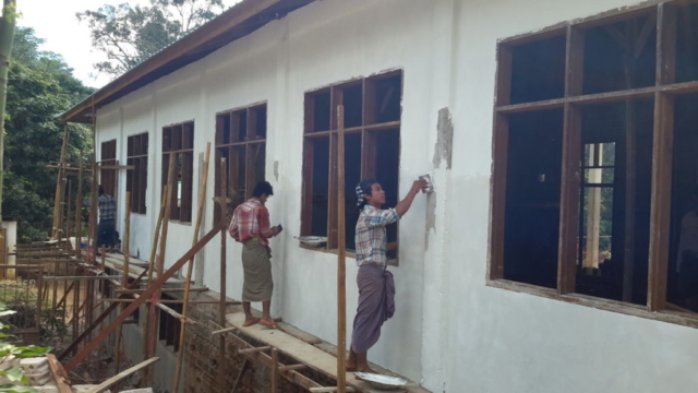 Build schools in Burma Myanmar - Building Jr High School in Pyawedaung - Mandalay Division - 100schools, UK registered charity