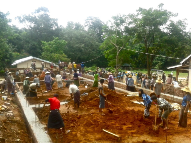 Build schools in Burma Myanmar - Building Jr High School in Pyawedaung - Mandalay Division - 100schools, UK registered charity