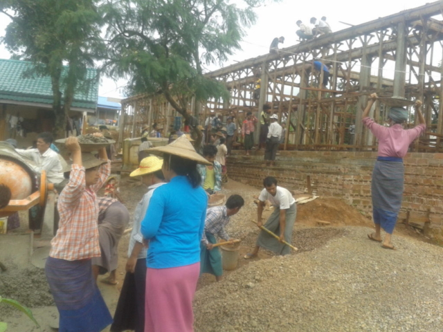 Build schools in Burma Myanmar - Building Jr High School in Pyawedaung - Mandalay Division - 100schools, UK registered charity