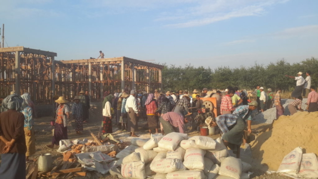 Build schools in Burma Myanmar - Building Primary school in Ah Shae Ngae Toe - Mandalay Division - 100schools, UK registered charity