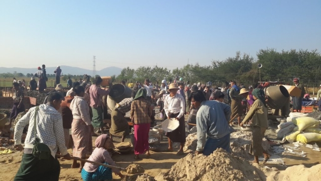 Build schools in Burma Myanmar - Building Primary school in Ah Shae Ngae Toe - Mandalay Division - 100schools, UK registered charity