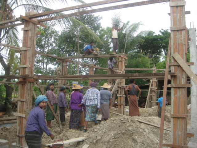 Build schools in Burma Myanmar - Building Primary school in Htan Sin Htaw - Mandalay Division - 100schools, UK registered charity