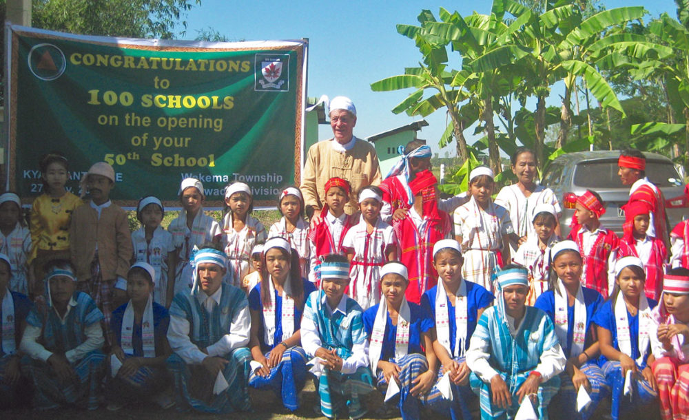 The official opening ceremony of our 50th completed school was held at Kya Khat Kone primary school in Wakema township, Ayerwaddy division on Sunday Nov 27th