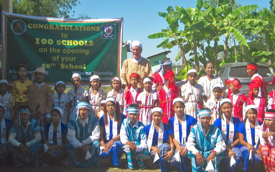 The official opening ceremony of our 50th completed school was held at Kya Khat Kone primary school in Wakema township, Ayerwaddy division on Sunday Nov 27th