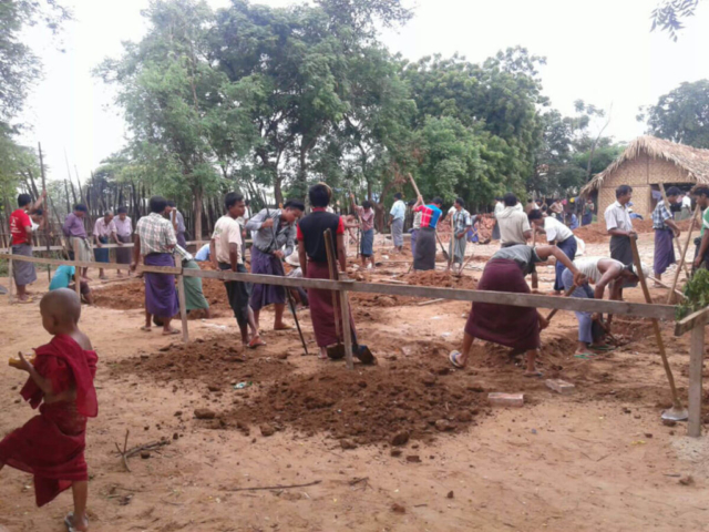 Build schools in Burma/Myanmar-Building middle school in Nwar Cha Gyi Kone