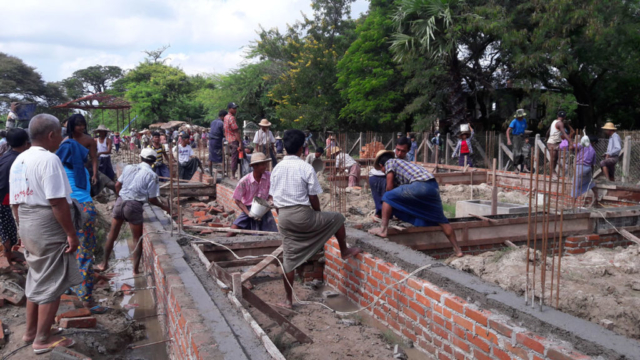 Build schools in Burma/Myanmar-Building middle school in Nwa Shar Yoe