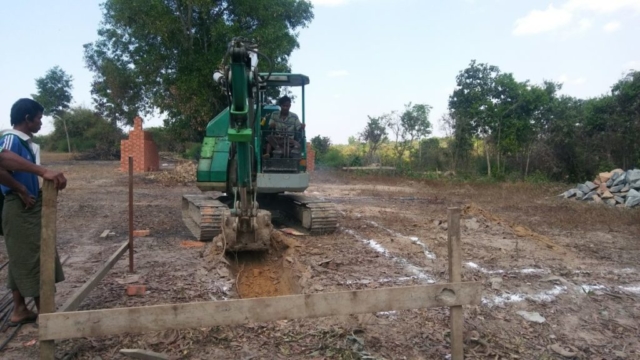 Finished construction on a primary school in Bago division