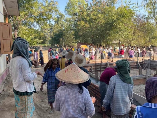 Building 100 schools in Burma - School -107 - Middle school - A Naut Nge Toe